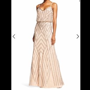 Adrianna Papell Diamond beaded blouson dress 4